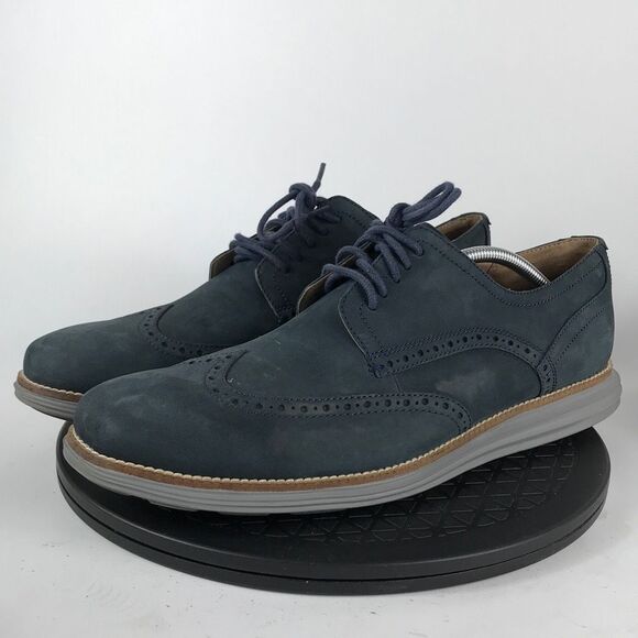 Cole Haan Original Grand Wingtip Oxford Blue C26473 Men’s Size 13 - Picture 1 of 11